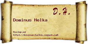 Dominus Helka névjegykártya